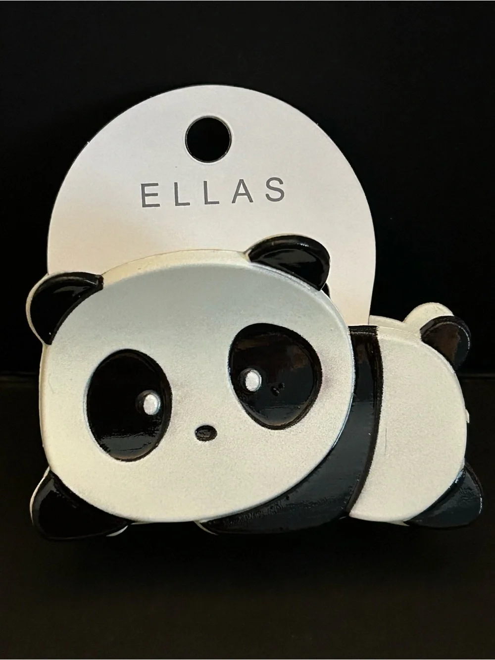 Ellas Panda Kids Hair Claw Clips - Blue, Pink, Purple and White Set of Four